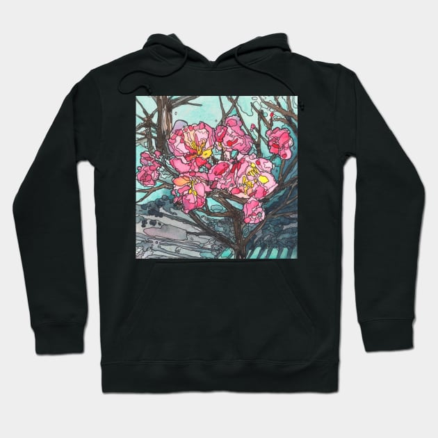 Pink cherry blossoms Hoodie by kirimoth